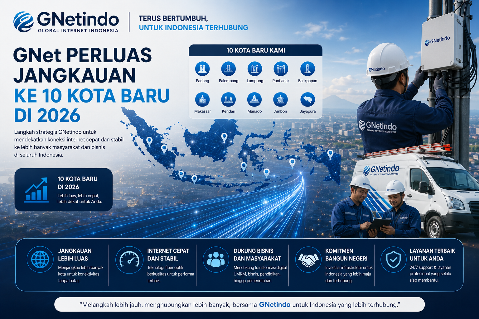GNet Perluas Jangkauan ke 10 Kota Baru di 2026